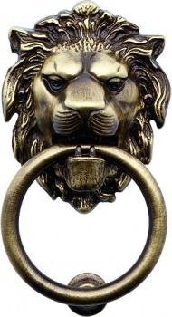 Фото Кольцо дверное LION бронза