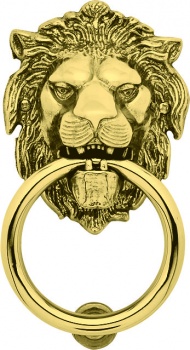 Фото Кольцо дверное LION латунь