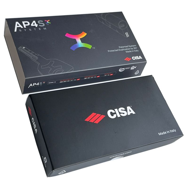 Цилиндровый механизм CISA AP4 S MODULO 80 мм. (30+50) ключ/вертушка, матовый никель