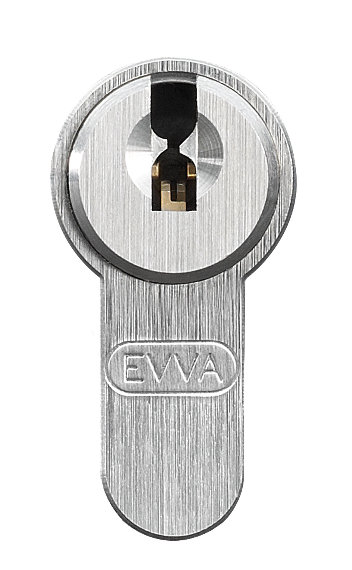 Цилиндровый механизм EVVA ICS ключ/шток 82 мм. (51+31) матовый никель (личинка замка, сердцевина, секретка, врезной, цилиндр)