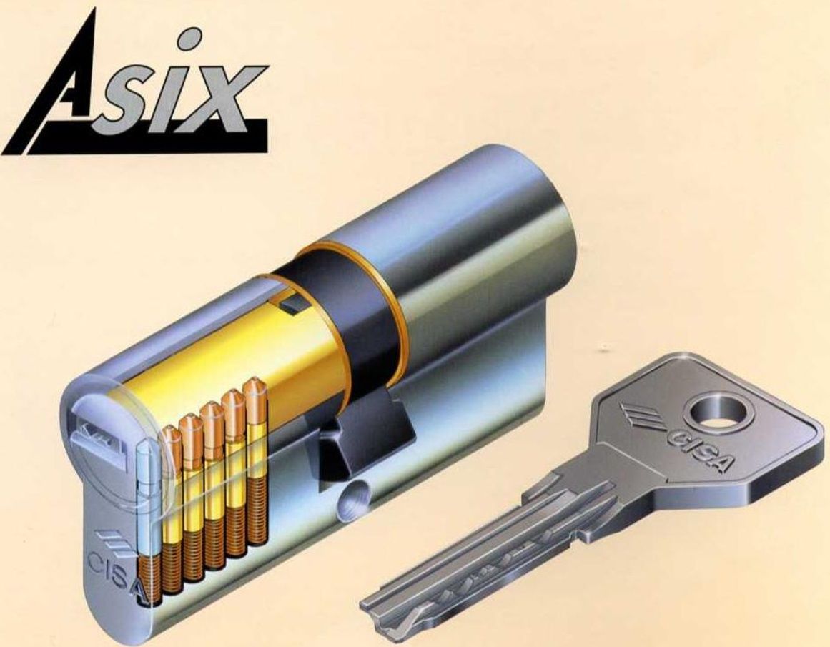 Цилиндровый механизм CISA ASIX 70 мм. (30+40) ключ/вертушка латунь (личинка замка, сердцевина, секретка, врезной, цилиндр)