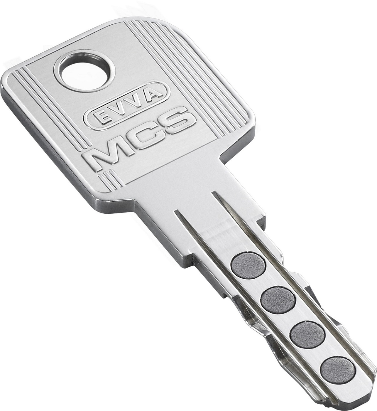 Цилиндровый механизм EVVA MCS ключ/вертушка 82 мм. (46+36) матовый никель (личинка замка, сердцевина, секретка, врезной, цилиндр)
