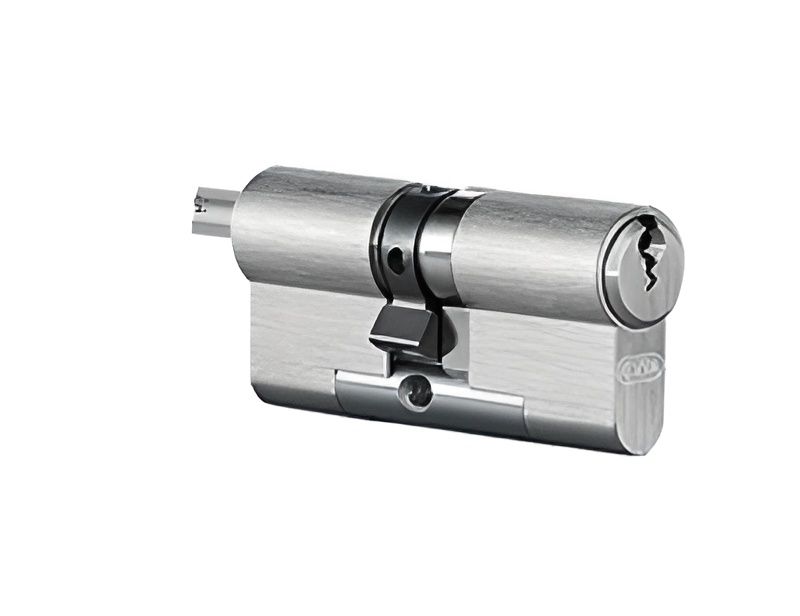Цилиндровый механизм EVVA EPS ключ/вертушка 77 мм. (36+41В) матовый никель (личинка замка, сердцевина, секретка, врезной, цилиндр)