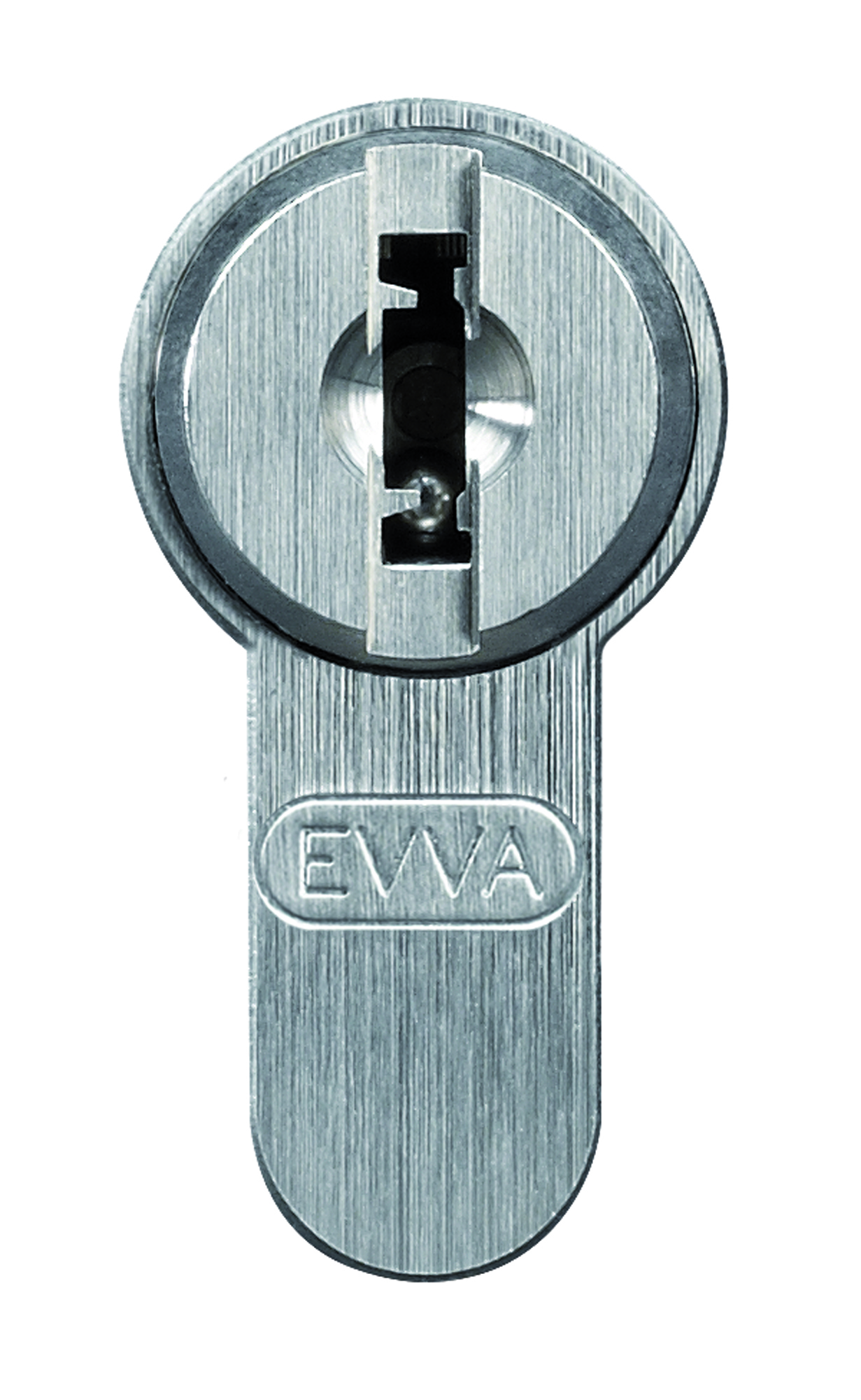 Цилиндровый механизм EVVA MCS ключ/вертушка 82 мм. (46+36) матовый никель (личинка замка, сердцевина, секретка, врезной, цилиндр)