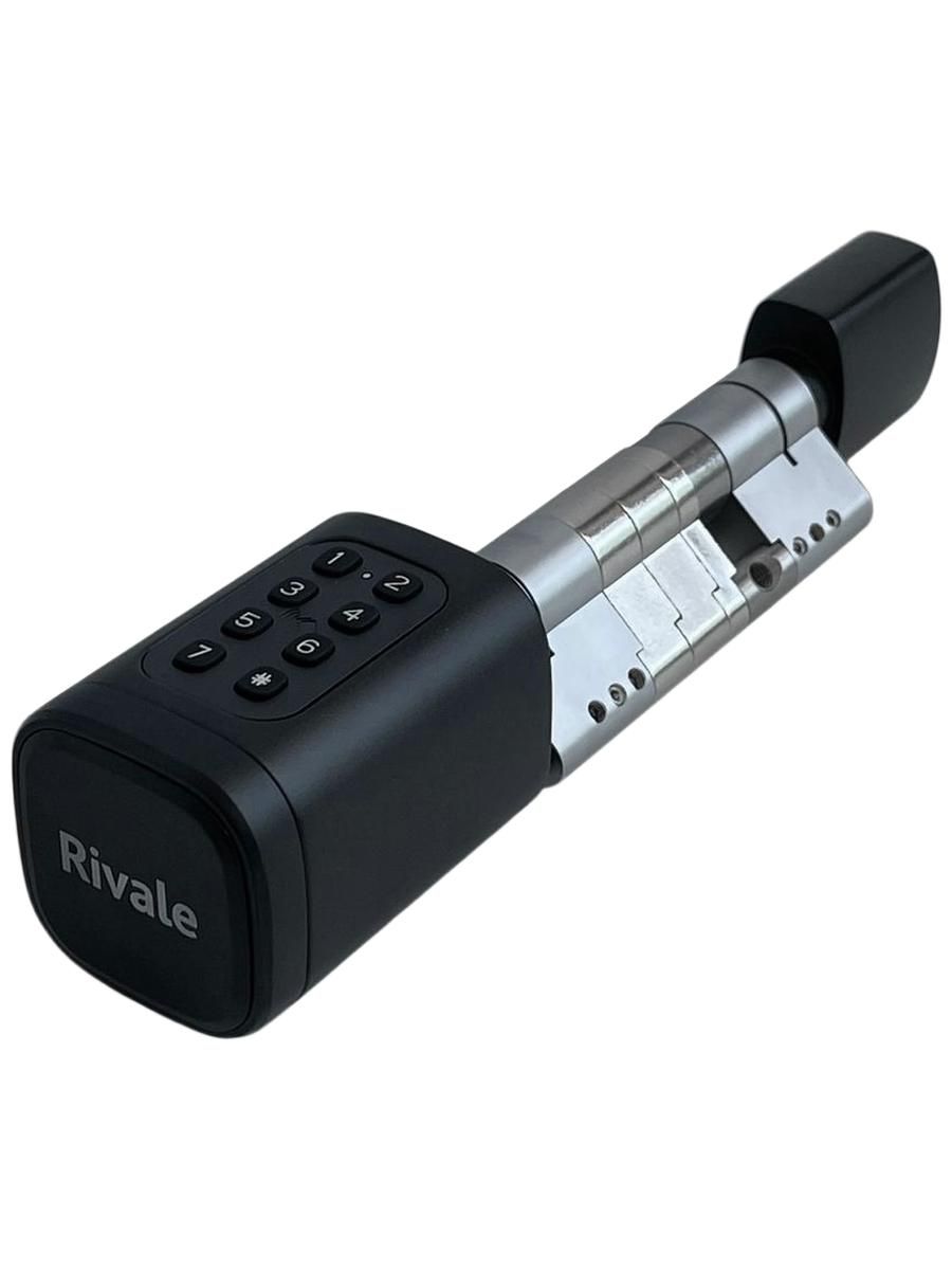 Умный Цилиндровый механизм RIVALE D1, Черный, ключ/вертушка 65 мм. (30+35) / SMART-ЦИЛИНДР/