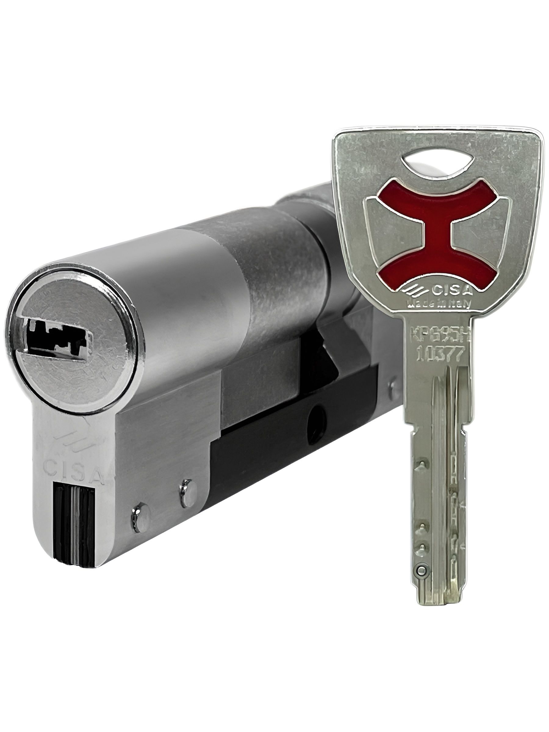 Цилиндровый механизм CISA AP4 S MODULO 65 мм. (35+30) ключ/ключ, матовый никель