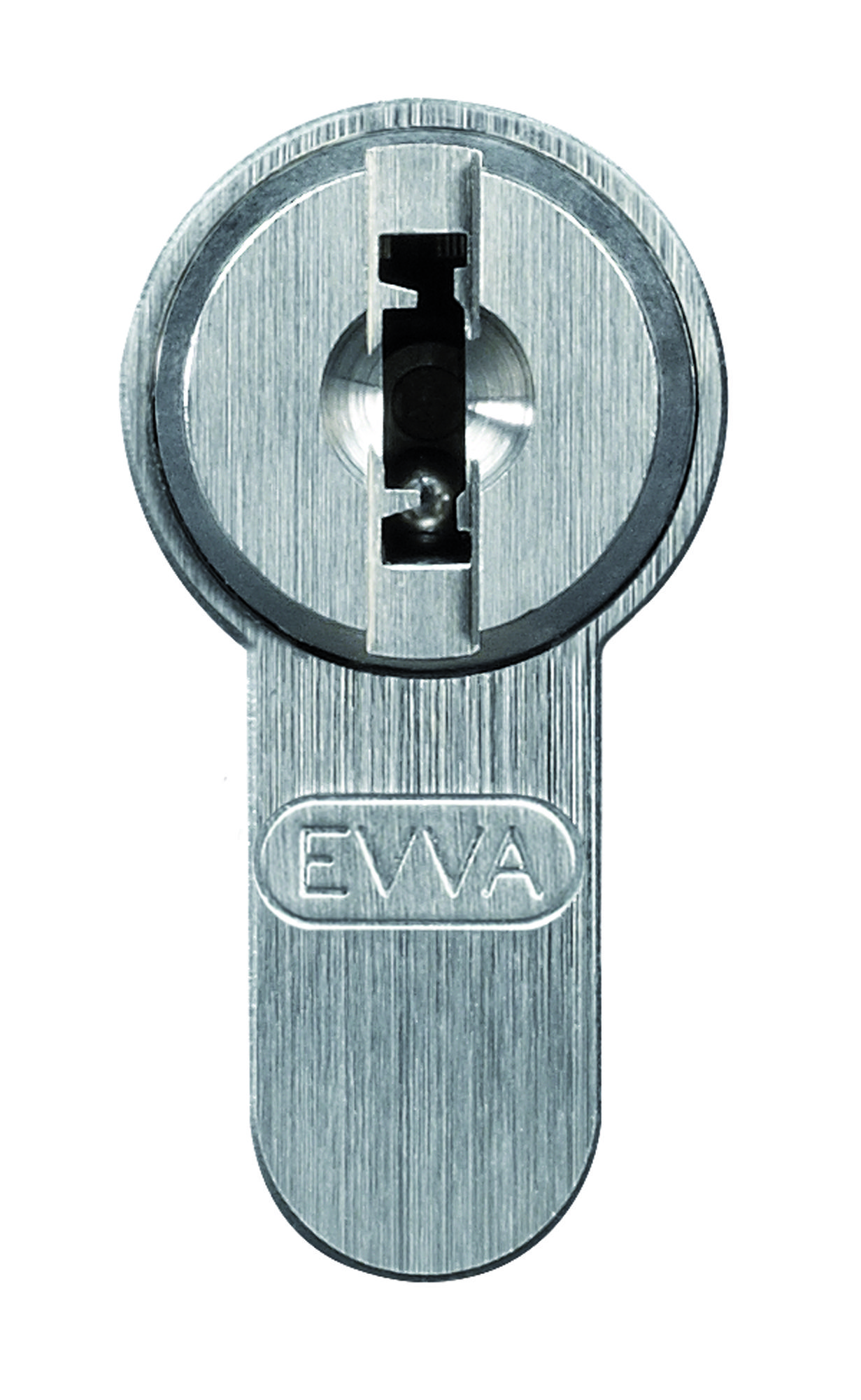 Цилиндровый механизм EVVA MCS ключ/шток 87 мм. (56+31) матовый никель (личинка замка, сердцевина, секретка, врезной, цилиндр)