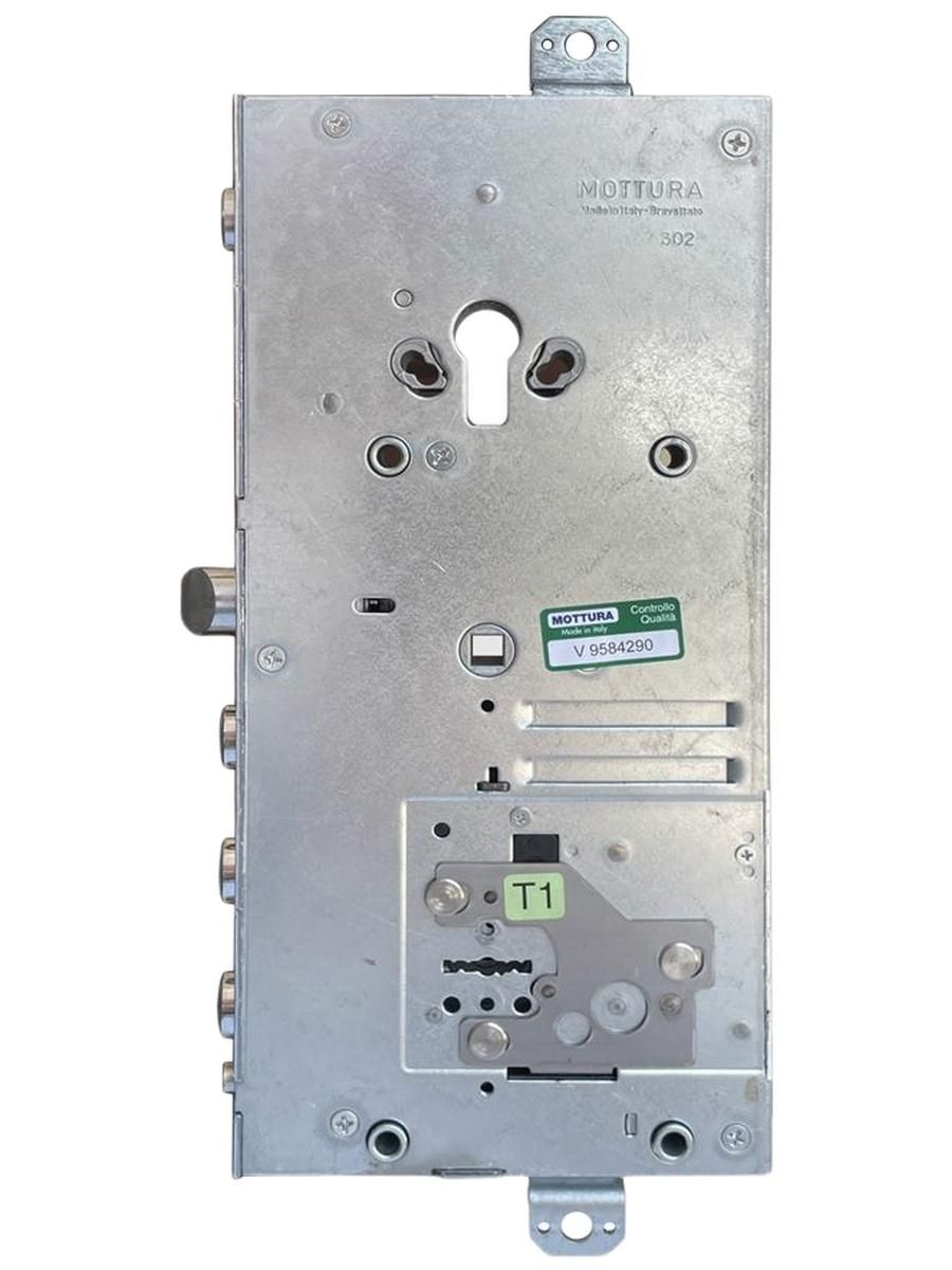 Замок двухсистемный MOTTURA (СТАЛ) 54.J919B/37-DX. (правый) May-Key с перекодировкой с торца, ключ 60 мм. без накладок