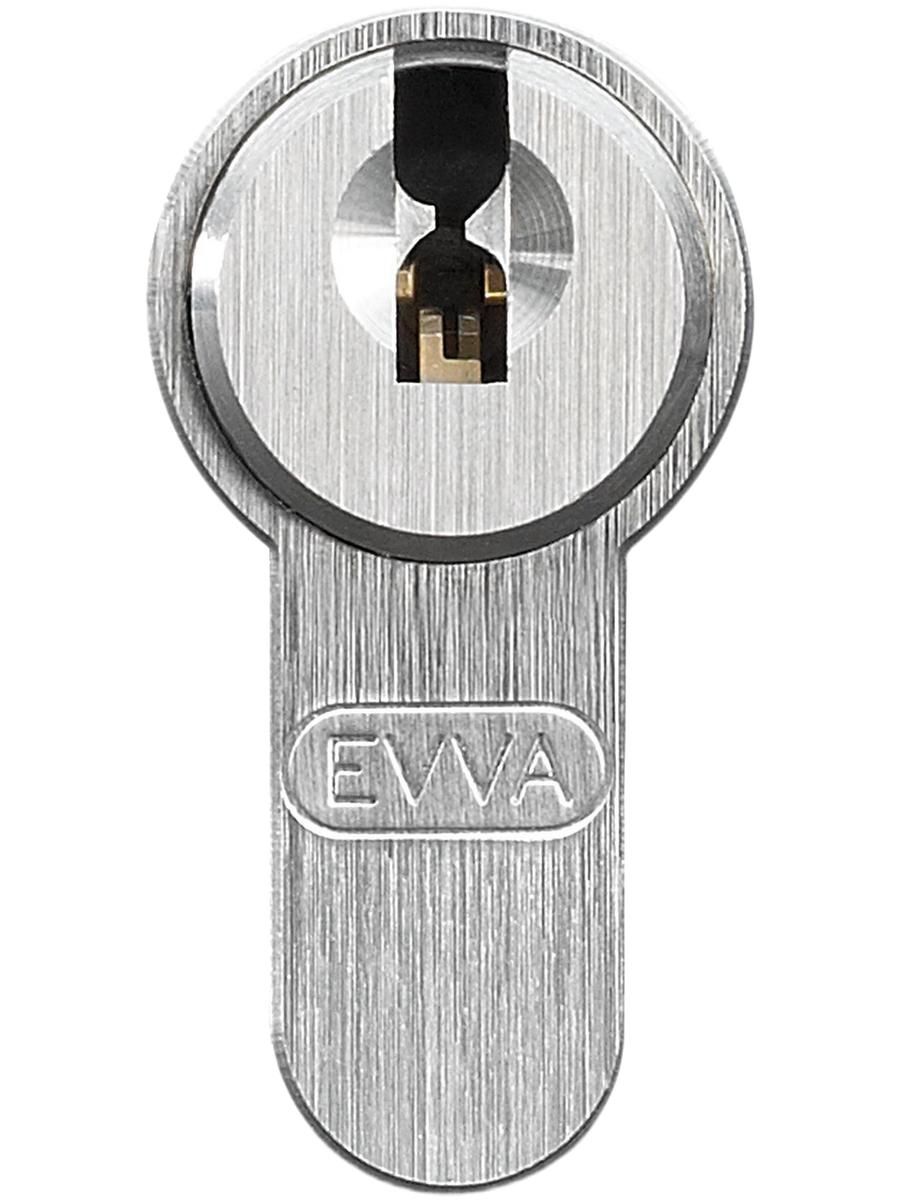 Цилиндровый механизм EVVA ICS ключ/вертушка 97 мм. (46+51) матовый никель (личинка замка, сердцевина, секретка, врезной, цилиндр)