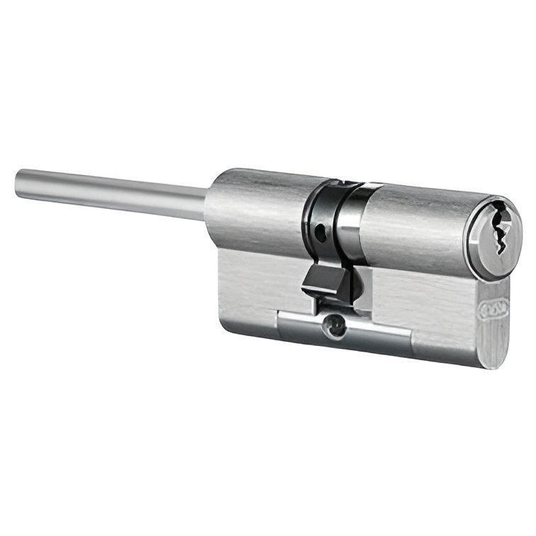 Цилиндровый механизм EVVA EPS ключ/шток 62 мм. (31+31) матовый никель (личинка замка, сердцевина, секретка, врезной, цилиндр)