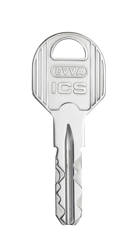 Цилиндровый механизм EVVA ICS ключ/шток 92 мм. (61+31) матовый никель (личинка замка, сердцевина, секретка, врезной, цилиндр)