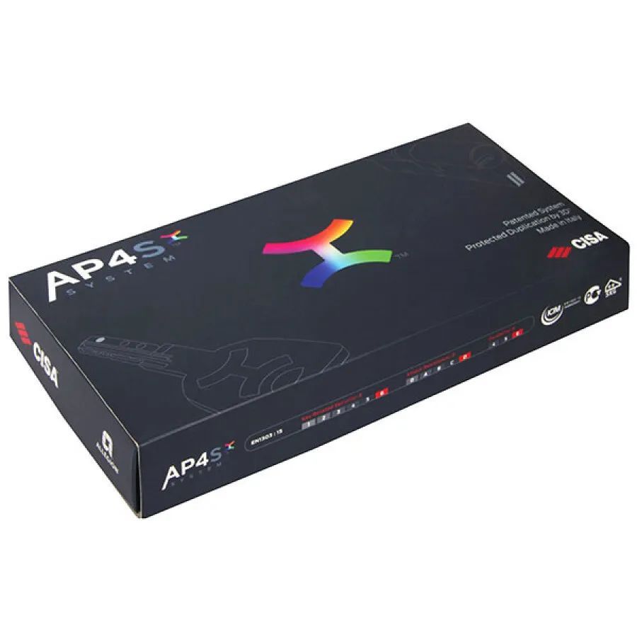 Цилиндровый механизм CISA AP4 S MODULO 60 мм. (30+30) ключ/вертушка, матовый никель