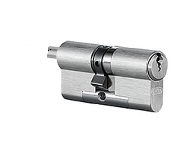 Цилиндровый механизм EVVA EPS ключ/вертушка 77 мм. (36+41В) матовый никель (личинка замка, сердцевина, секретка, врезной, цилиндр)