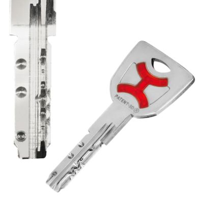Цилиндровый механизм CISA AP4 S MODULO 100 мм. (45+55) ключ/ключ матовый никель 