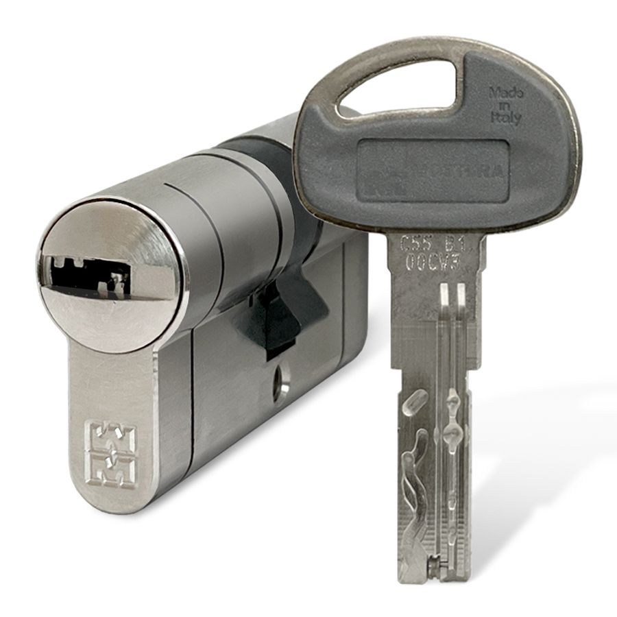 Цилиндровый механизм MOTTURA C55 72 мм. (31+41) ключ/ключ, никель (личинка замка, сердцевина, секретка, врезной, цилиндр)