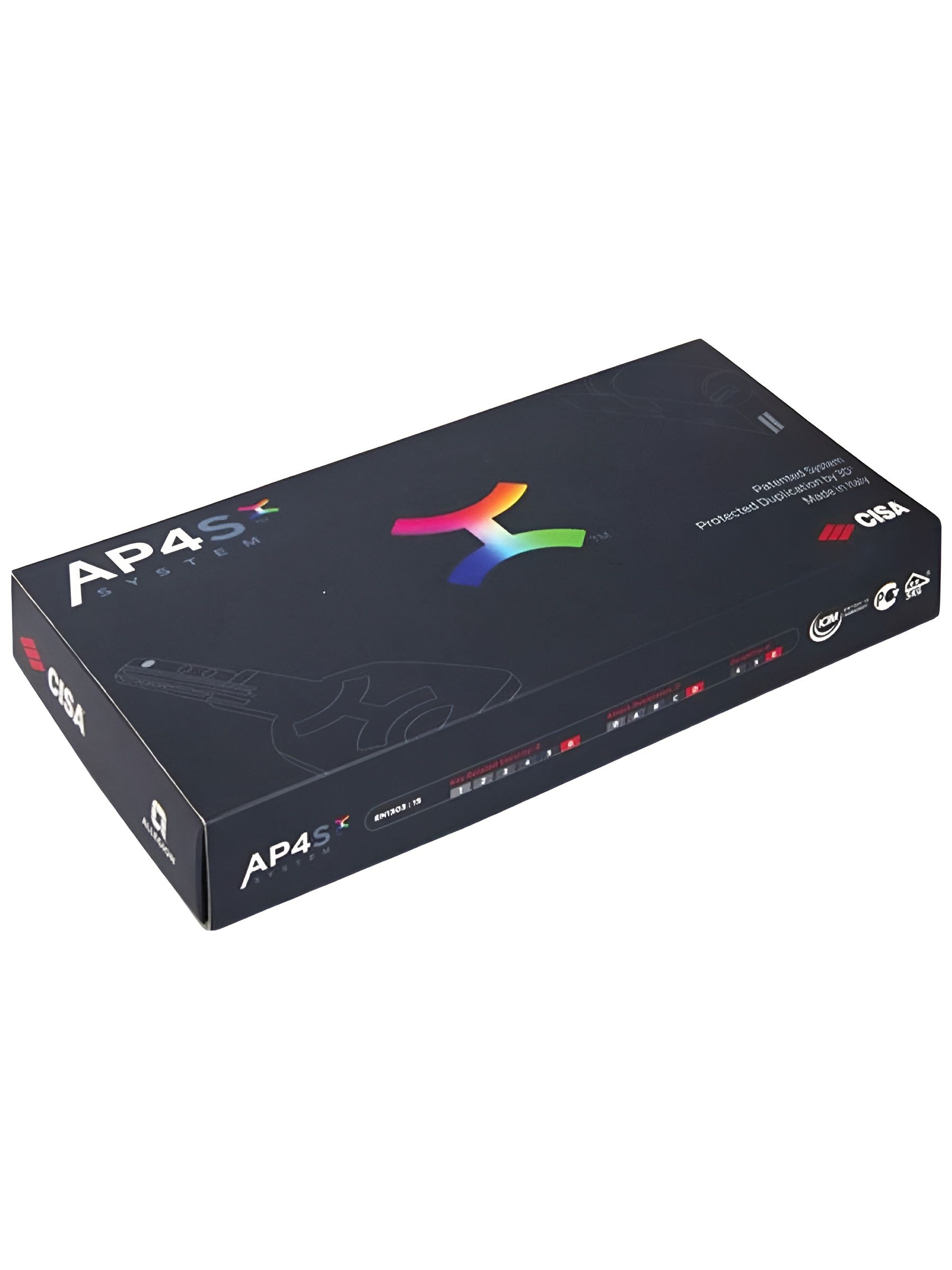 Цилиндровый механизм CISA AP4 S MODULO 65 мм. (35+30) ключ/ключ, матовый никель